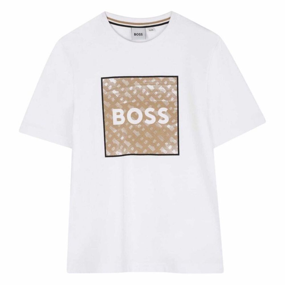 Boss Unisex Adult Monogram Jersey T-Shirt / White